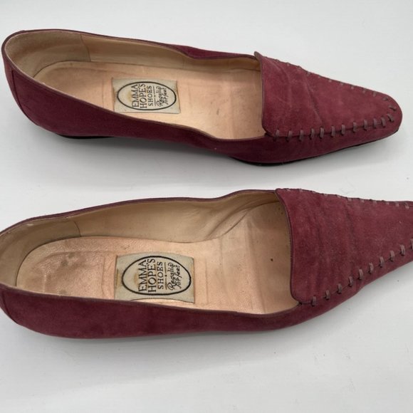 Emma Hope Burgundy Suede Slippers size 38 - Picture 2 of 9